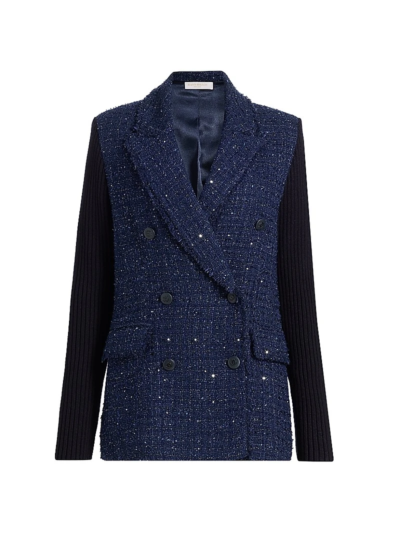 Elsa Embellished Double-Breasted Blazer