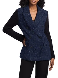 Elsa Embellished Double-Breasted Blazer
