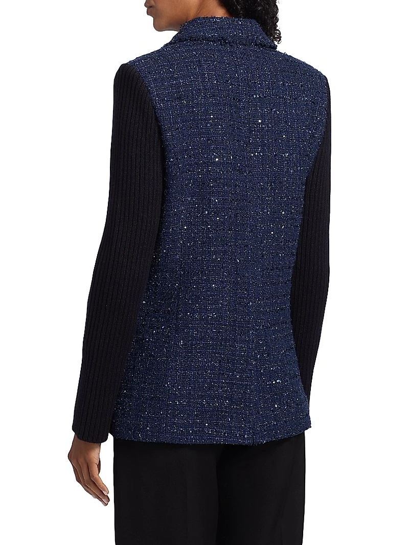 Elsa Embellished Double-Breasted Blazer