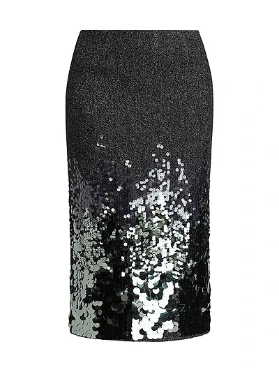 Peter Sequined Wool-Blend Midi-Skirt