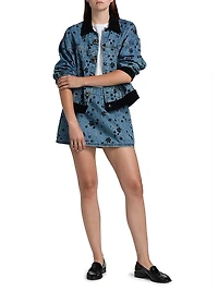 Robin Floral-Sequined Denim Jacket