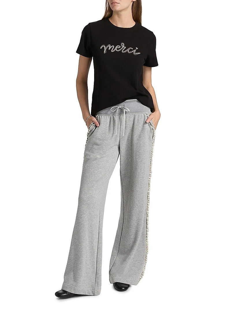 Ruffle Rhinestone Maddie Sweatpants