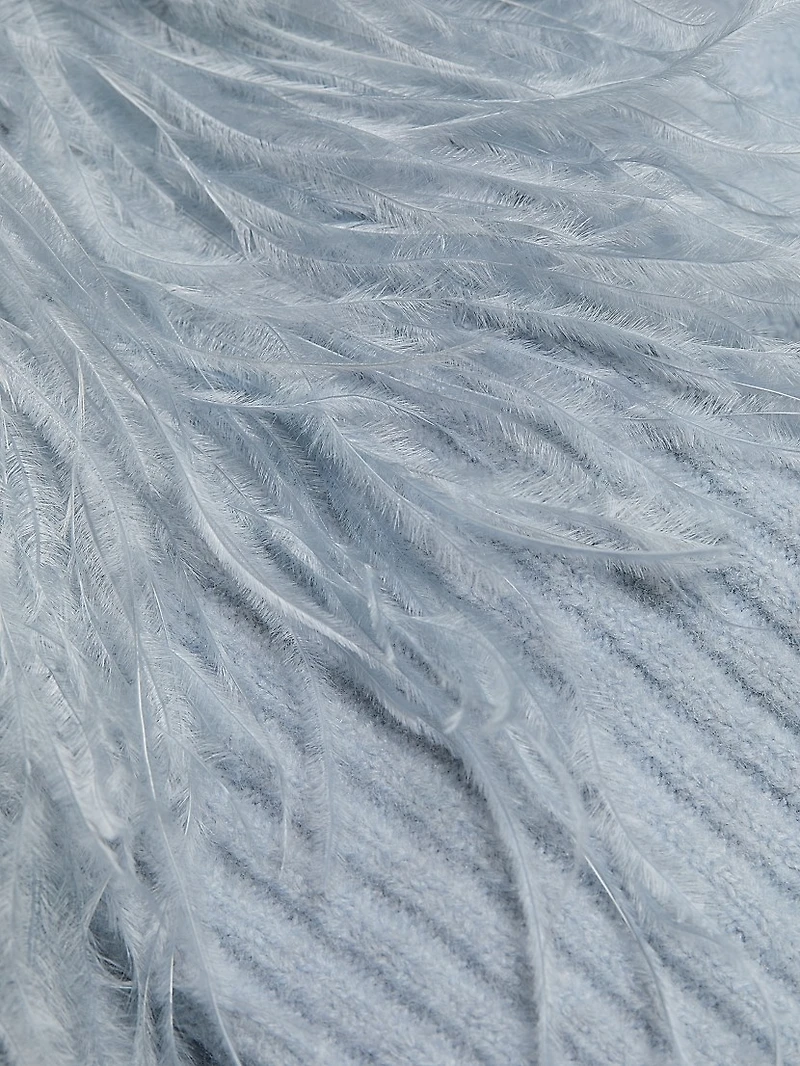 Bria Feather V-Neck Cardigan