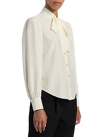 Scotlyn Silk Tieneck Blouse