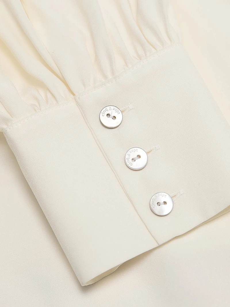 Scotlyn Silk Tieneck Blouse
