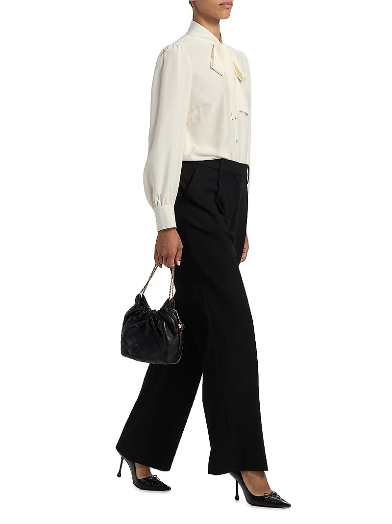 Scotlyn Silk Tieneck Blouse