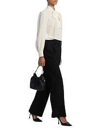 Scotlyn Silk Tieneck Blouse