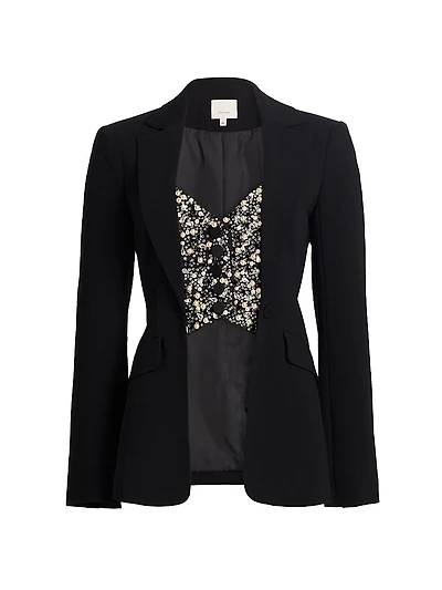 Cynthia Embellished Single-Breasted Blazer
