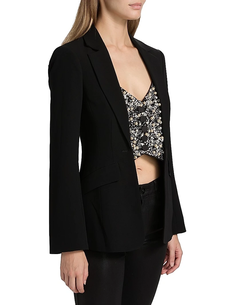 Cynthia Embellished Single-Breasted Blazer