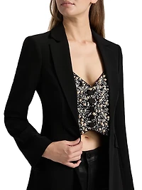 Cynthia Embellished Single-Breasted Blazer