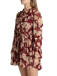 Mae Bouquet Albani Ruffle-Trim Minidress