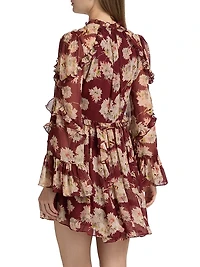 Mae Bouquet Albani Ruffle-Trim Minidress