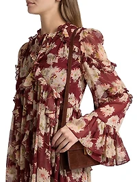 Mae Bouquet Albani Ruffle-Trim Minidress