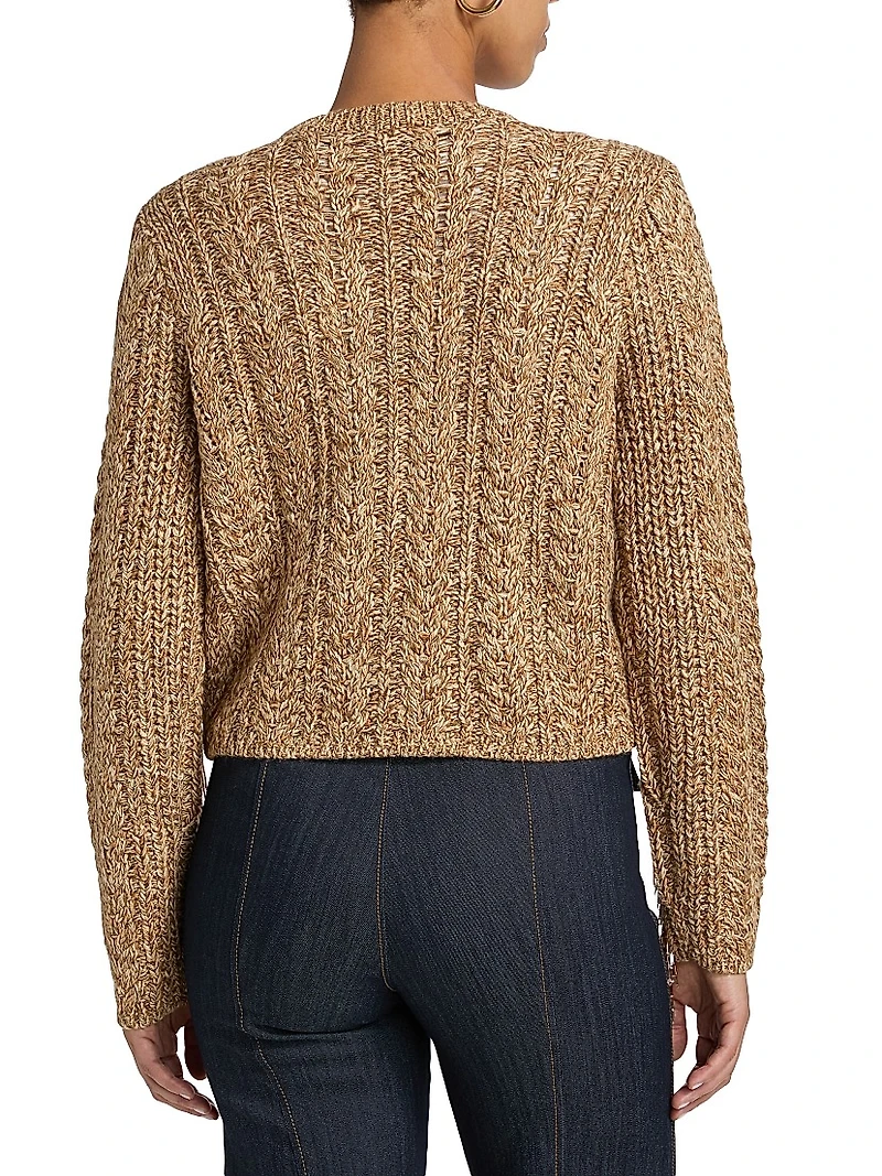 Lisabeth Bugle-Fringed Knit Cardigan