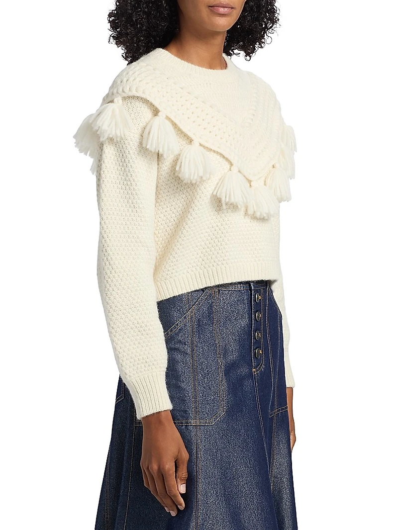 Mariali Knit Alpaca-Blend Pullover Sweater
