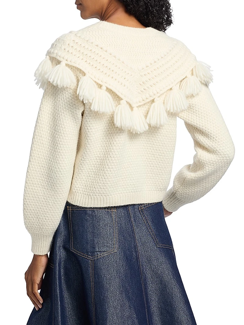 Mariali Knit Alpaca-Blend Pullover Sweater