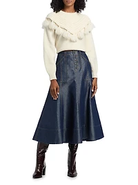 Mariali Knit Alpaca-Blend Pullover Sweater