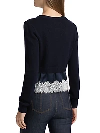 Zyla Lace-Trimmed Sweater