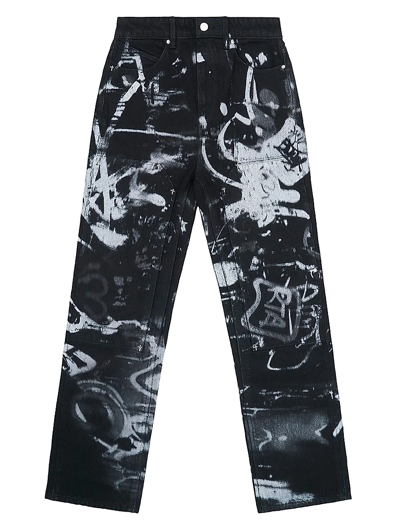 Lost Frequencies Ricardo Graffiti Slim-Fit Jeans