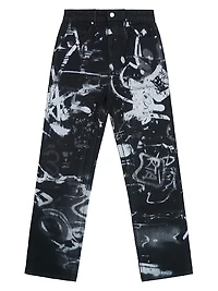 Lost Frequencies Ricardo Graffiti Slim-Fit Jeans