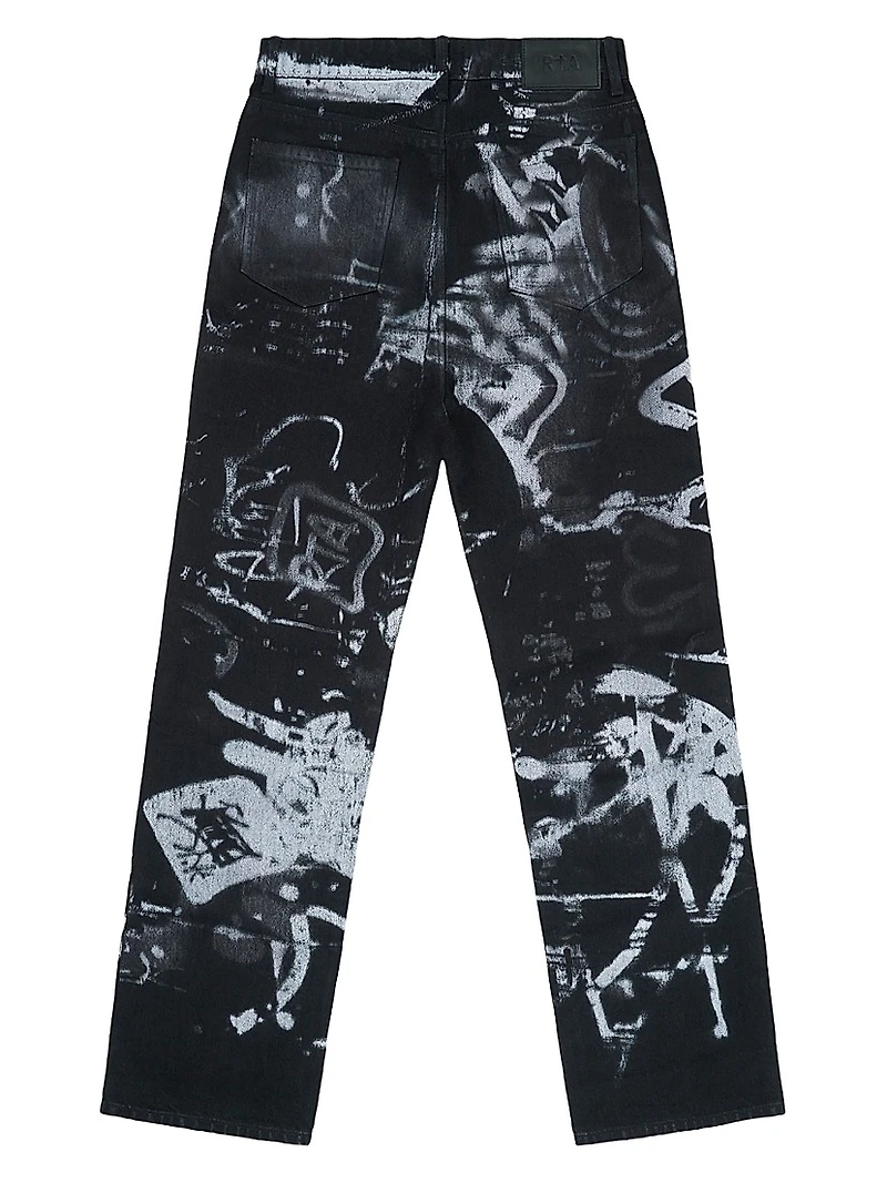 Lost Frequencies Ricardo Graffiti Slim-Fit Jeans