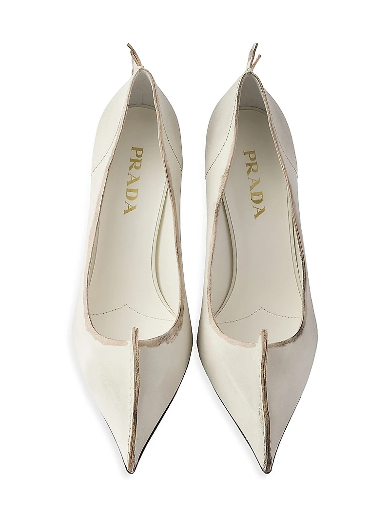 Antiqued Leather Pumps