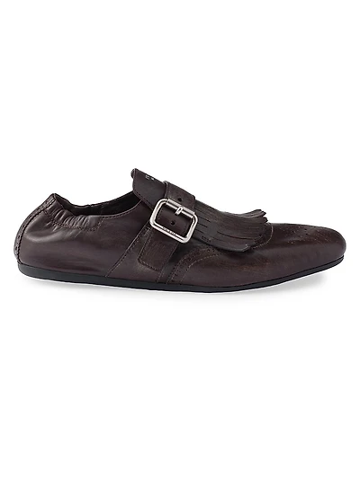 Shuffle Fringed Monk Strap Shoes