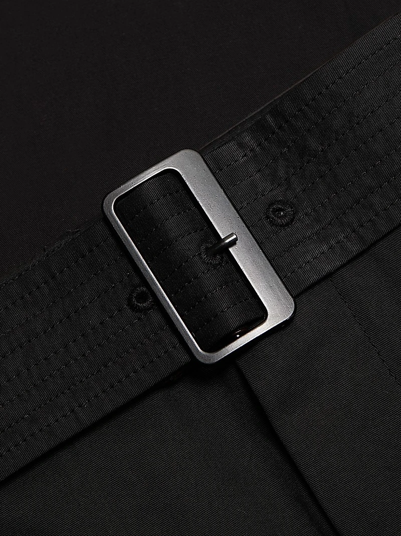 Cotton Pencil Midi-Skirt