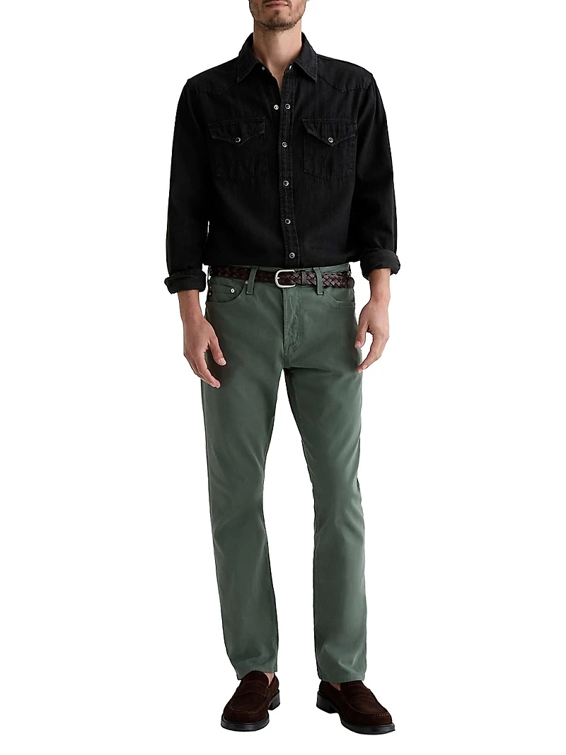 Everett Sateen Straight-Leg Jeans