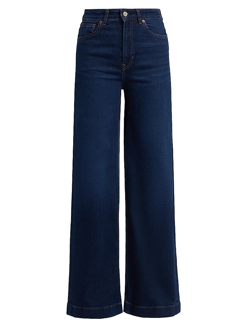 Bex Super-Stretch High-Rise Wide-Leg Jeans