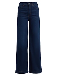 Bex Super-Stretch High-Rise Wide-Leg Jeans
