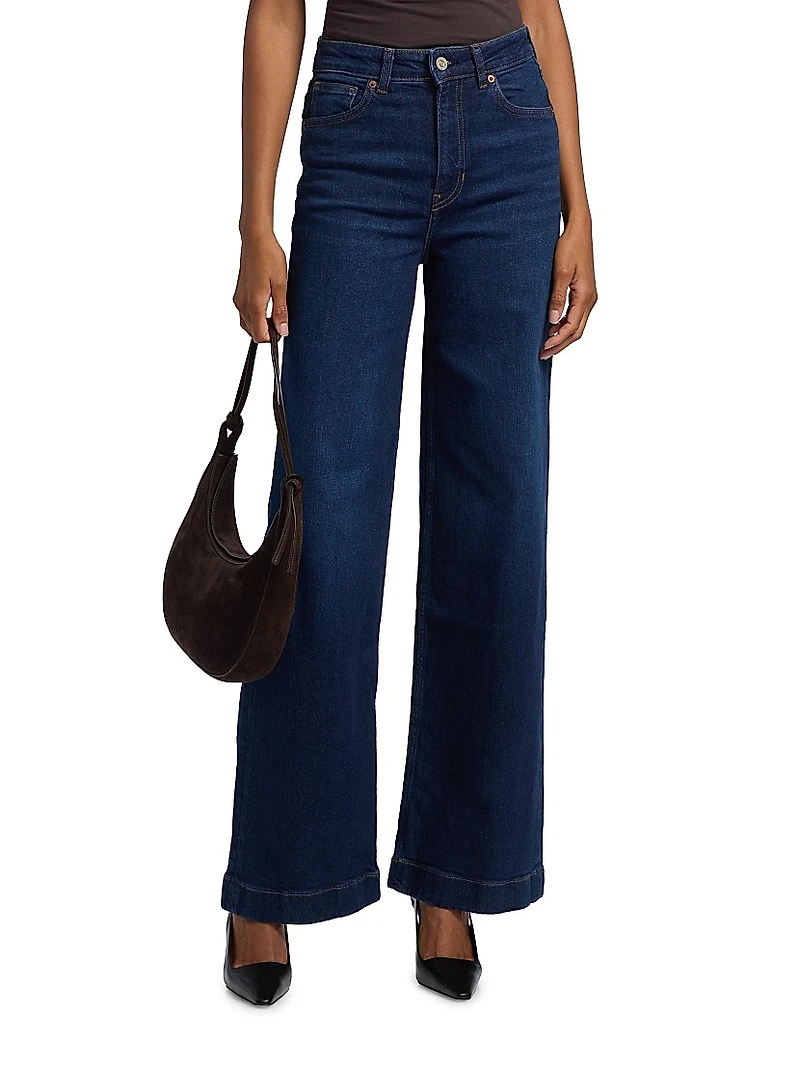 Bex Super-Stretch High-Rise Wide-Leg Jeans