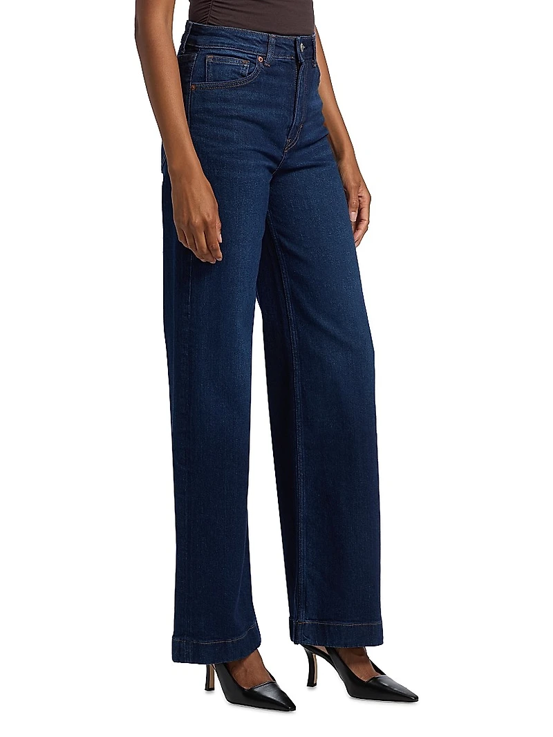 Bex Super-Stretch High-Rise Wide-Leg Jeans