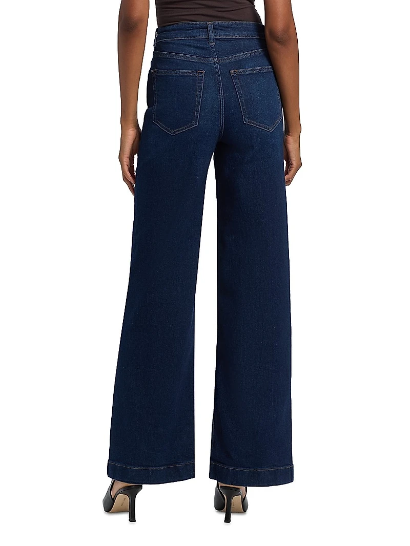 Bex Super-Stretch High-Rise Wide-Leg Jeans