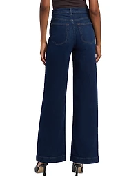 Bex Super-Stretch High-Rise Wide-Leg Jeans