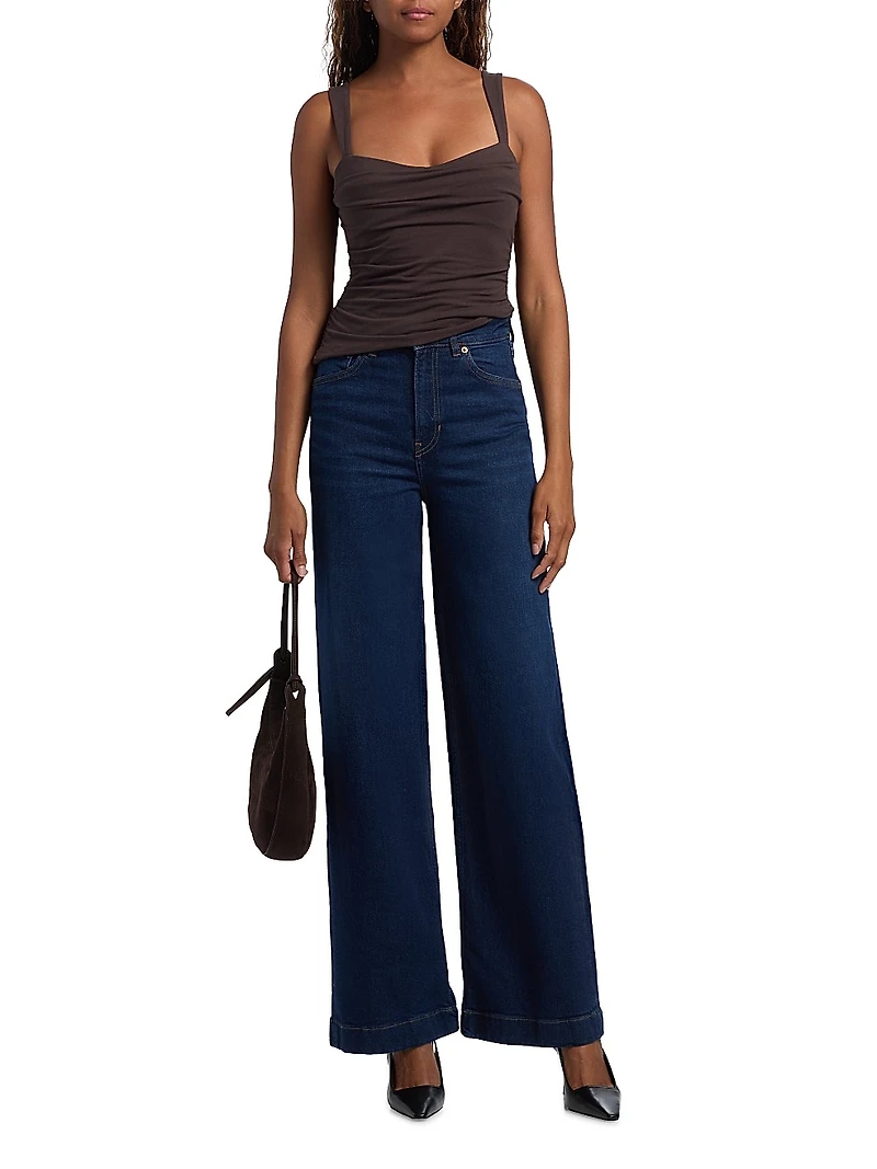 Bex Super-Stretch High-Rise Wide-Leg Jeans