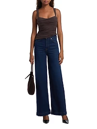 Bex Super-Stretch High-Rise Wide-Leg Jeans