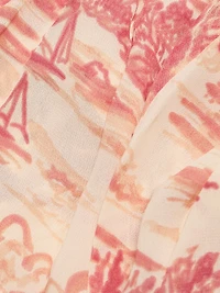 Fredo Watercolor Toile Midi-Dress
