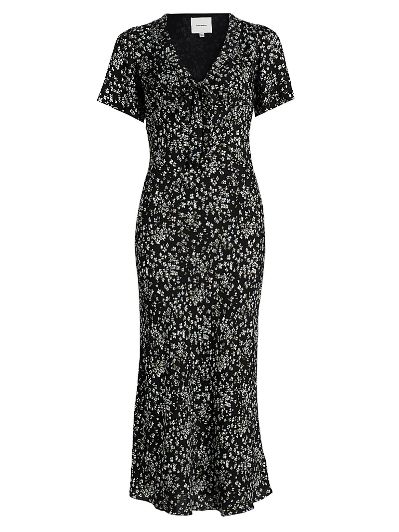 Tyra Floral Crepe Midi-Dress