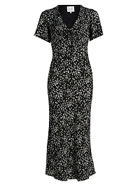 Tyra Floral Crepe Midi-Dress