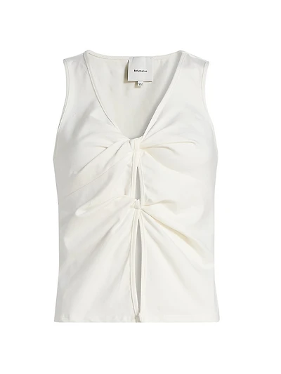 Tefi Sleeveless Stretch-Cotton Top