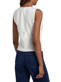 Tefi Sleeveless Stretch-Cotton Top