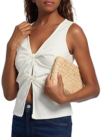 Tefi Sleeveless Stretch-Cotton Top