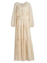 Becca Foral Tieneck Maxi Dress