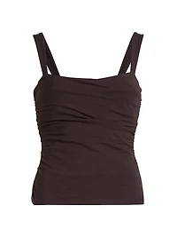 Trish Ruched Sleeveless Knit Top