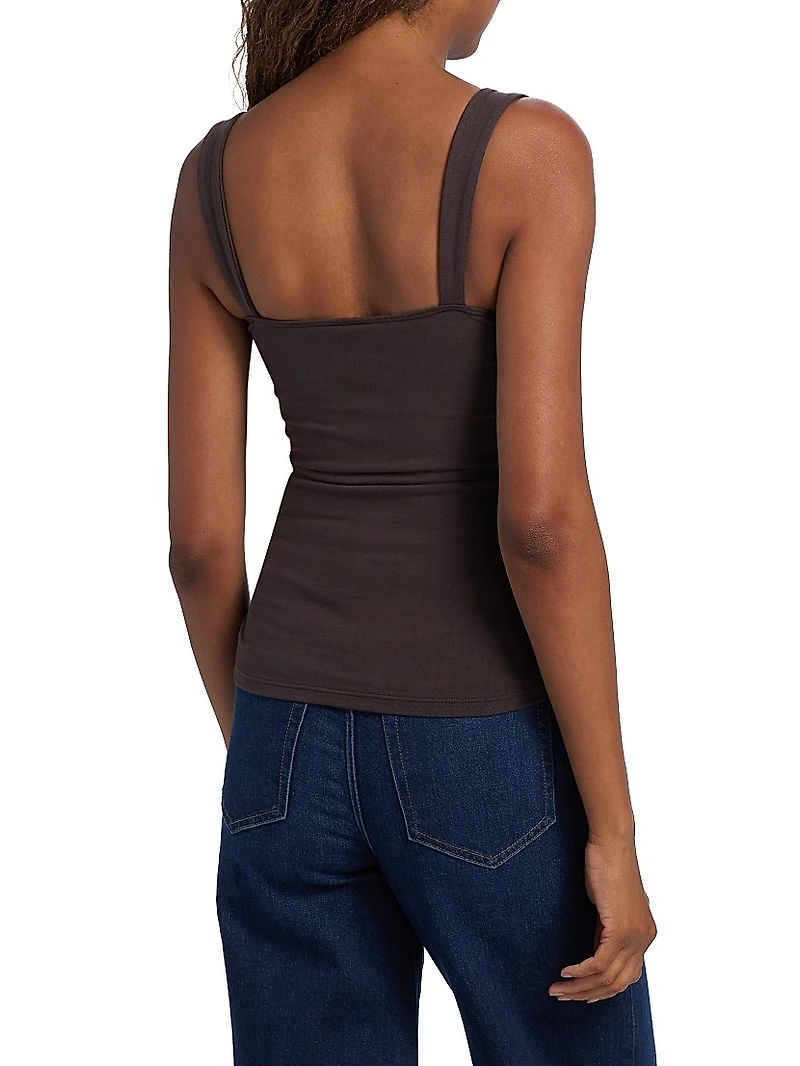 Trish Ruched Sleeveless Knit Top