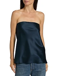 Sienna Satin Strapless Top