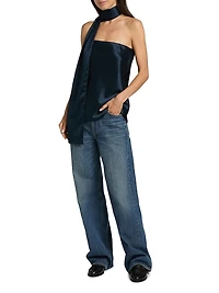 Sienna Satin Strapless Top