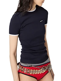 Technical Yarn Crew-Neck Sweater