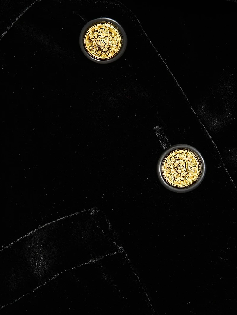 Jia Cropped Velvet Jacket